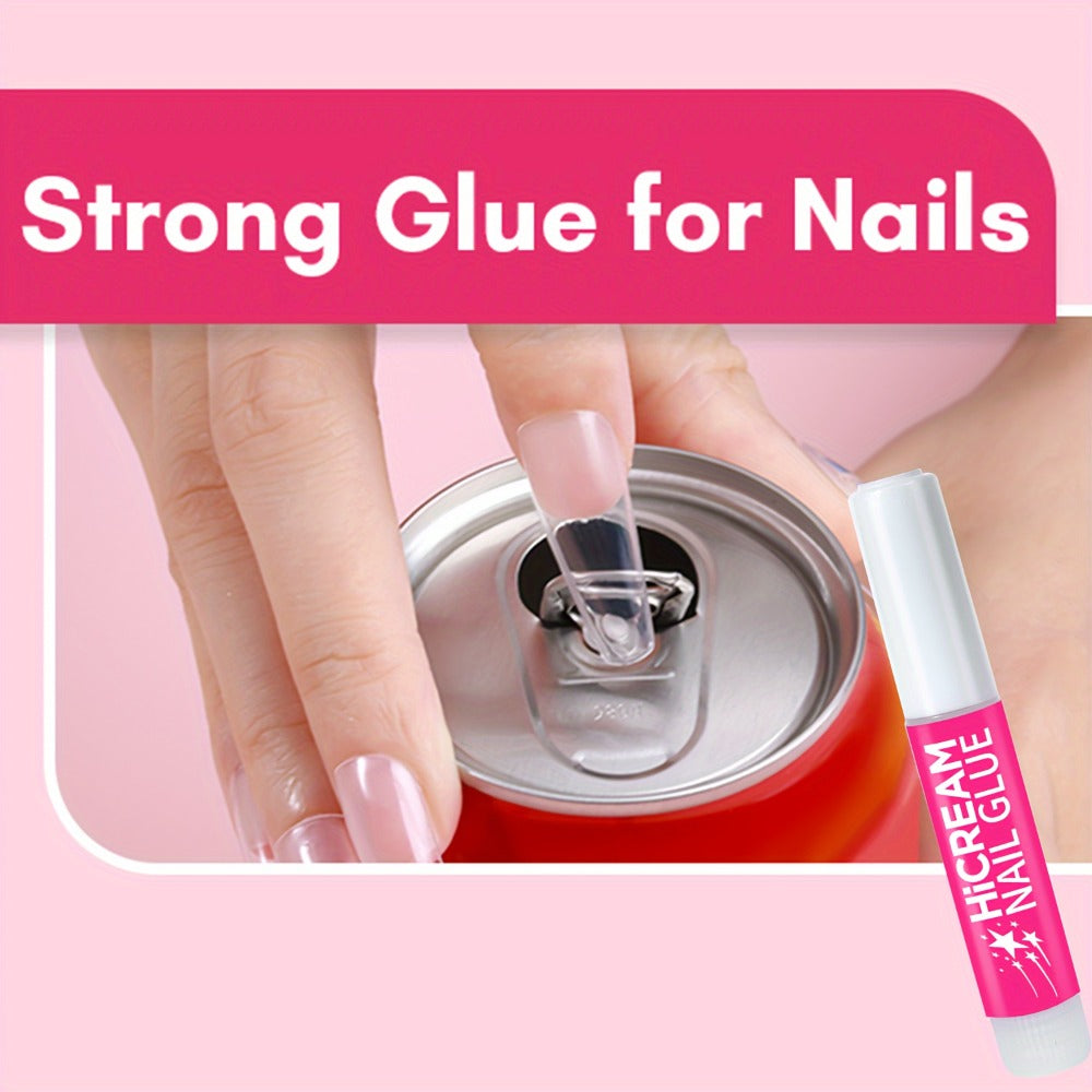 Nail Glue Set for Press On Nails Water Resistant Unscented Brush On Liquid Adhesive DIY Nail Art Enhancement Gel Formula Multi-Pack 14pcs 28pcs