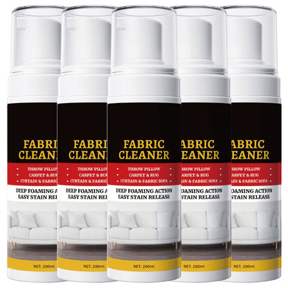 Upholstery Cleaner Spray Multi-Fabric Stain Remover 6.76oz Spot Cleaner for Couch Sofa Rug Carpet Clothes Car Seat Mattress Laundry Multi-Purpose Fabric Cleaner for Home and Car 1 2 3 4 5 Pack