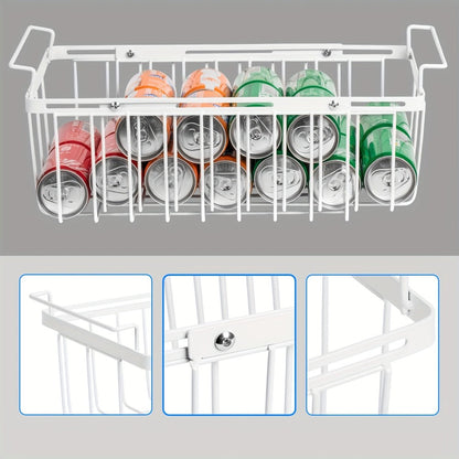 Freezer Organizer Bins, Expandable Chest Freezer Baskets with Hanging Handles – Adjustable Wire Basket 15.6" to 24.3", Heavy-Duty Iron Rust-Proof Deep Freezer Storage for Most Chest Freezers, 2 Pack
