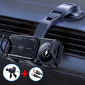 Car Mount with Wireless Fast Charging for iPhone 8/X/11/12/13/14/15 Series, for SamSung Note20/10/9/8 Series, S10/9/8 Series, for Fold 5, Fold 6, W23/W24 - Supports Folding Screens, Wireless Charging Output up to 15W (MAX)