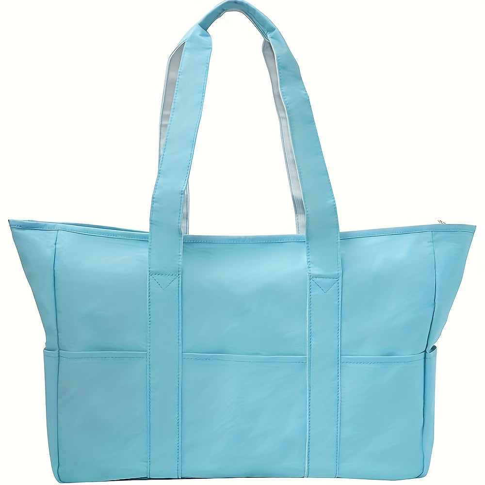 Beach Tote Bag for Women – Sandproof Swim Pool Bag with Dry Wet Separated Pocket Lightweight Travel Utility Bag