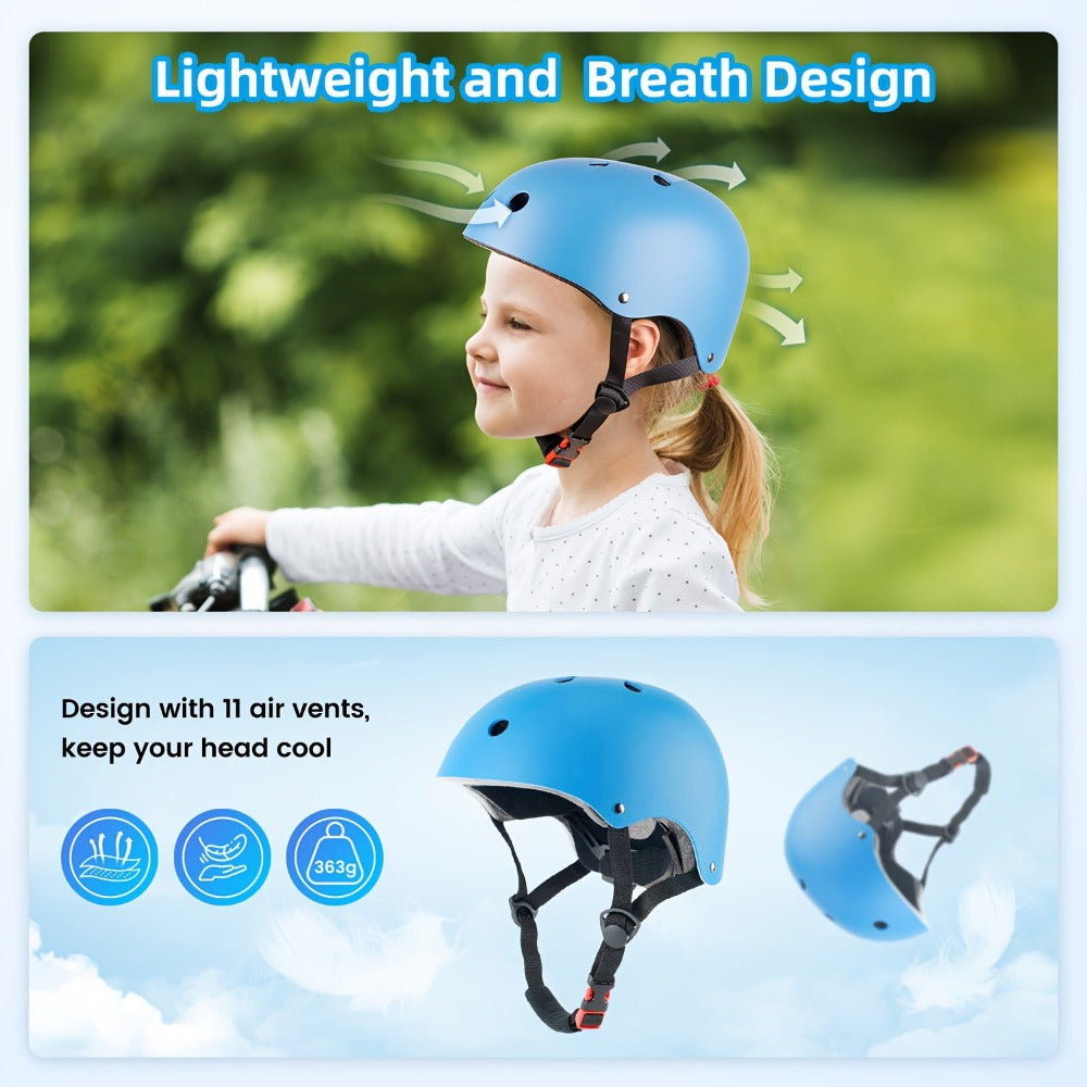 Kids Bike Helmet Adjustable XXS Toddler – ABS+EPS Unisex Sports Helmet with Removable Liner, 11 Vents, Matte Finish, Head 18.89"-21.65" | Blue & Pink | Birthday Christmas Gift