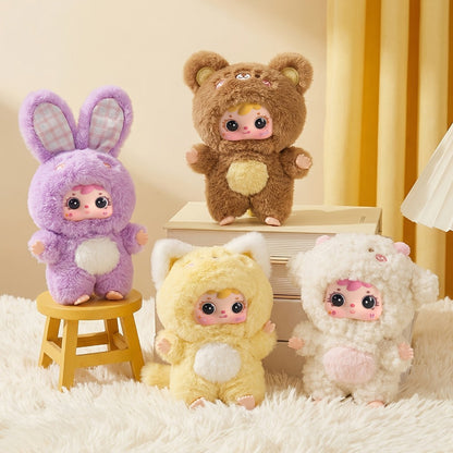 Kawaii Plush Keychain Charm – Cute Pet Healing Doll Rabbit Bear Stuffed Animal Bag Pendant, Random Style, Birthday Gift for Girls & Teens