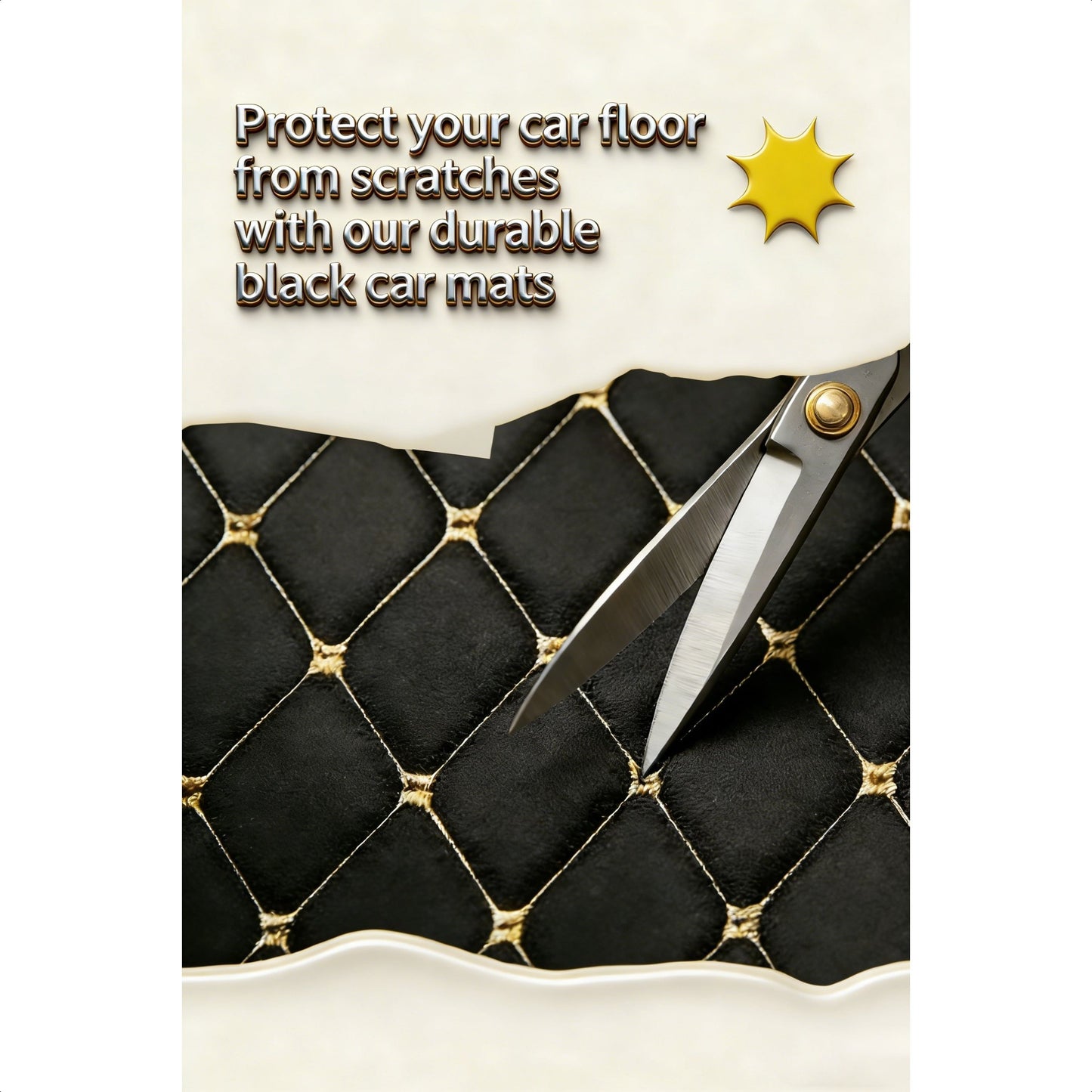 Luxury PU Leather Car Floor Mats 4-Piece & 5-Piece Set – Universal Non-Slip Wear-Resistant Full Coverage Front & Rear Row Auto Floor Mat for Most Vehicle Models (Red / Beige / Brown)