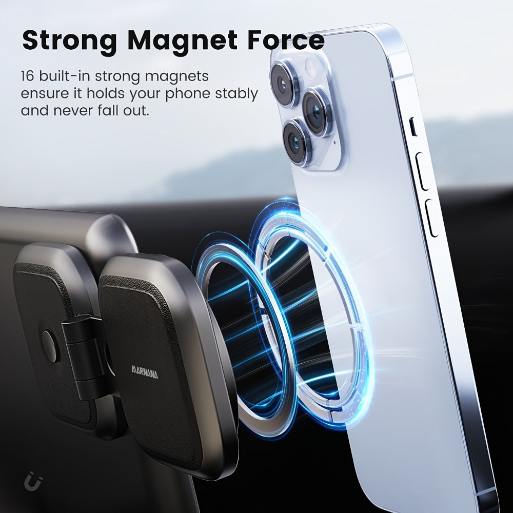 Tesla Magnetic Car Phone Holder T4 Upgraded Model – Strong Magnet Dashboard Mount Compatible with Tesla Model 3 Model Y Model S Model X