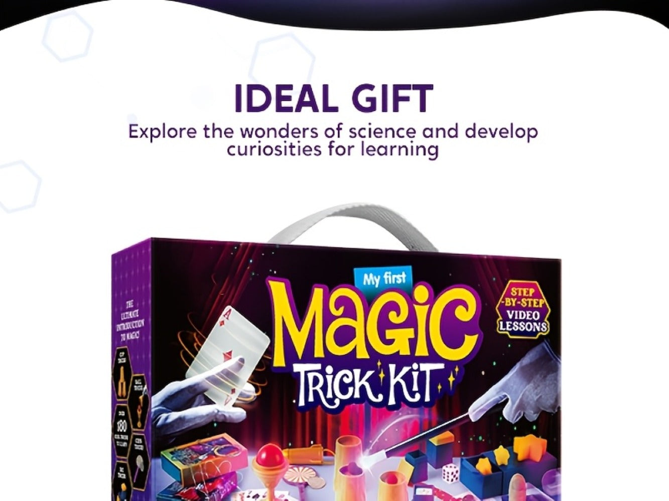 180+ Magic Tricks Kit for Kids – Complete Magician Starter Set with Step-by-Step Video Lessons, Magic Wand, Illusion Cards & Classic Props | Birthday Christmas Gift for Boys Girls Ages 6+