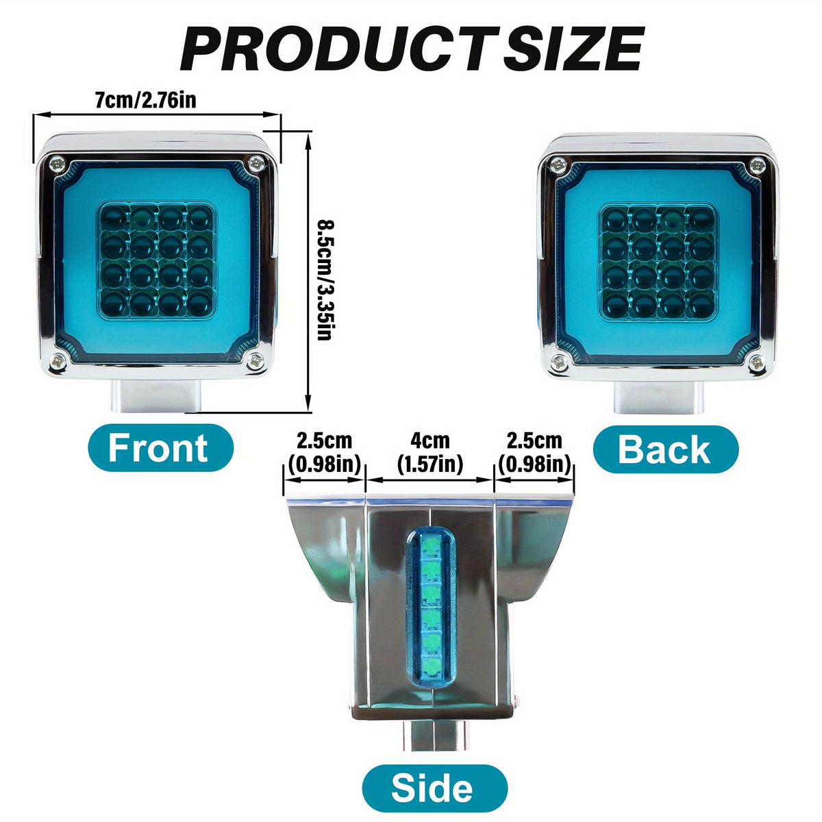 Truck Side Lights, Indicator Lights, Side Lights, LED Lights, Signal Lights, Car Lights, Square Lights
