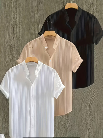 Men's Striped Casual Shirt - Regular Fit