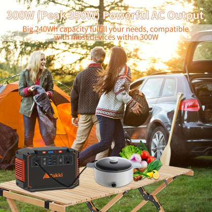 Portable Solar Generator Power Station 350W – 88.8Wh / 111Wh / 240Wh LiFePO4 Battery with AC DC USB Ports for Camping, RV, Emergency & Home Backup