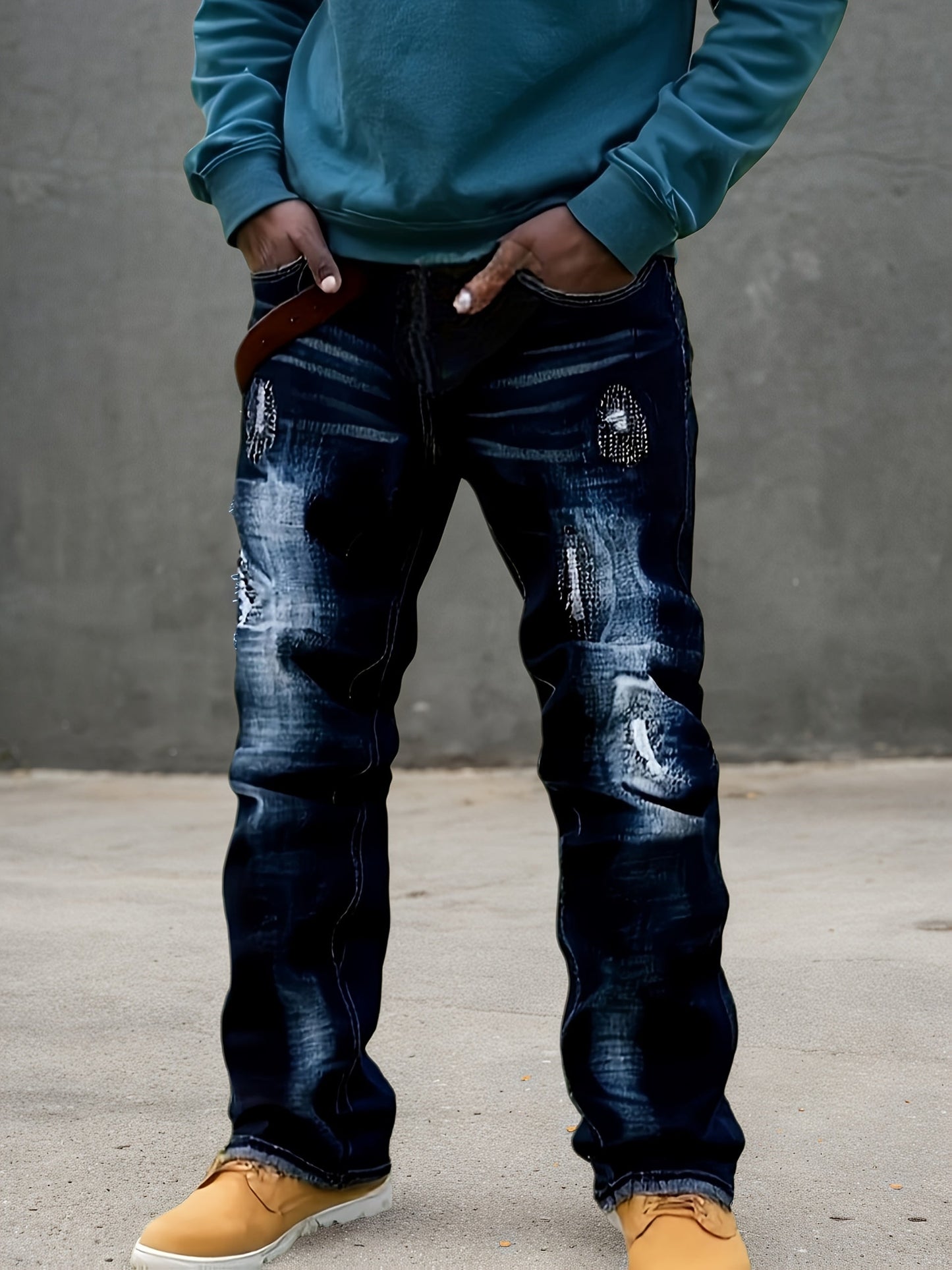 Men's Slim Fit Jeans - Classic Wash Clean Finish Travel