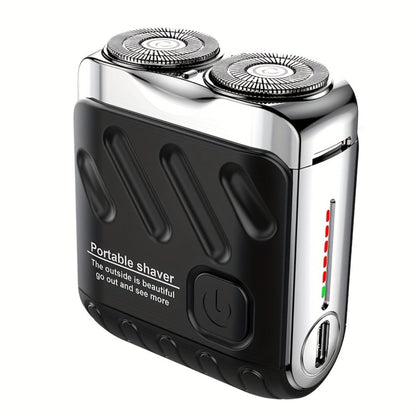 Portable Mini Electric Shaver for Men Dual Floating Blade USB Rechargeable – Cordless Travel Shaver Waterproof & Digital Display Upgrade Multiple Colors, Great Gift for Him