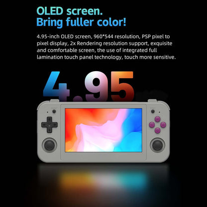 Anbernic RG505 Handheld Game Console Android 12 OLED 4.95-Inch Retro Emulator 5000mAh Hall Effect Joystick Wi-Fi Bluetooth