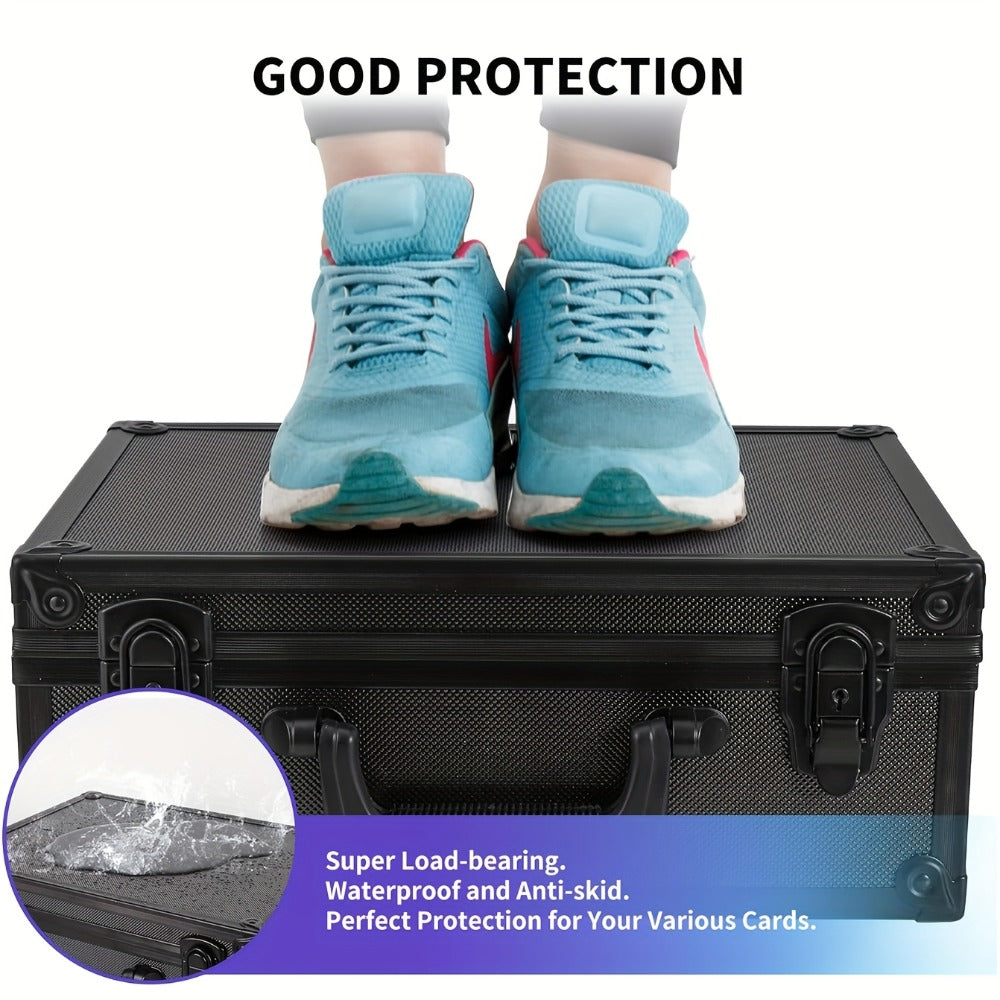 Top Loader Storage Box with Safety Lock 35PT 3x4 Rigid Hardboard - XL 2-Pack for PSA BGS SGC Graded Cards, Sports Card Collector Organizer for Pokemon MTG Baseball Basketball Football Trading Cards