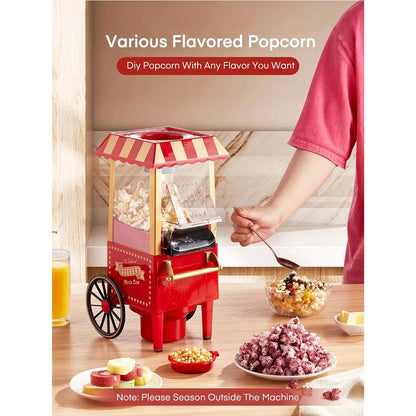 Air Popper Popcorn Maker 1400W – Hot Air Popcorn Machine, Oil-Free & Healthy, Easy to Clean, Best Popcorn Popper for Movie Night, Parties & Kids Birthday
