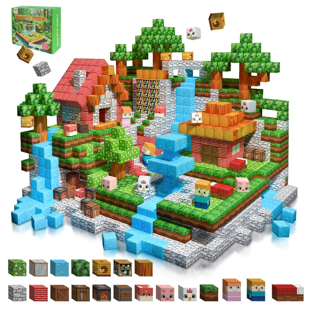 Magnetic Blocks STEM Building Toys for Kids 48/54/64/100/102/108pcs – Sensory Magnetic Tiles Set for Boys Girls Ages 3 4 5 6 7 8 9 10, Birthday Christmas Halloween Gift, Random Color