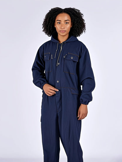 Unisex Work Coveralls - Multi-Pocket Utility Design