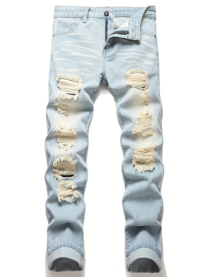 Men's Casual Pants - Distressed Relaxed Fit