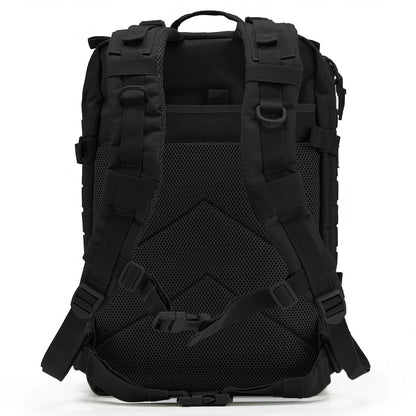 Hunting Rucksack Tactical Hiking Backpack Durable Polyester Multifunctional Camping Backpack with Utility Pocket Zipper Chest Adjustment Straps for 3 Day Trekking Outdoor Sports Hunting Black Green Khaki