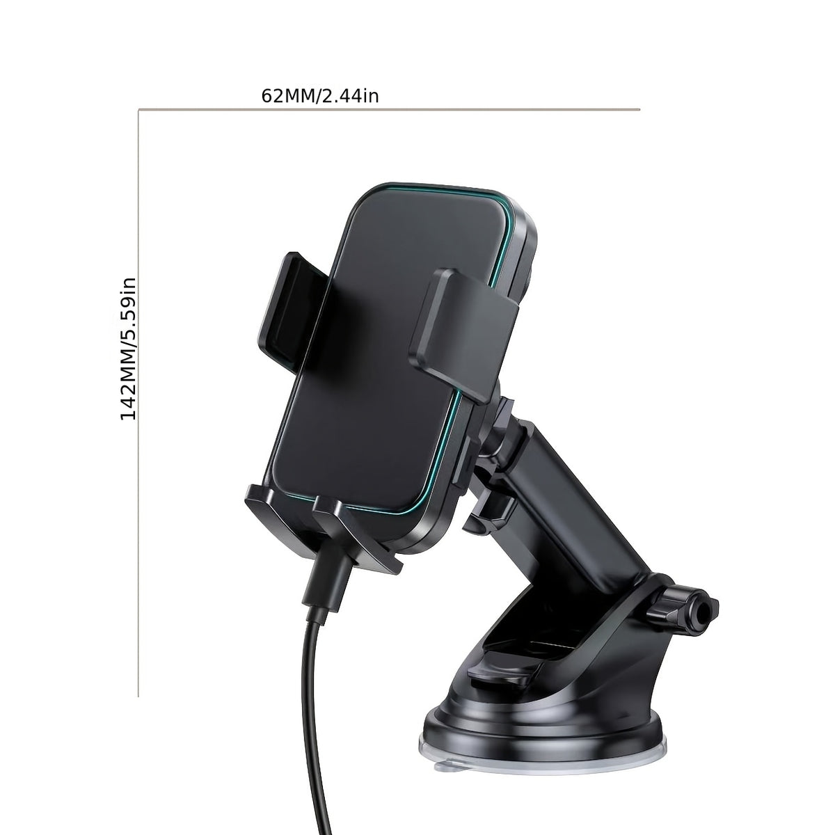 Wireless Car Charger, 15W Fast Charging Auto Clamping Car Charger Phone Mount Phone Holder for 15 14 13 12 11 Pro Max Xs, S23 S22 S21, S20, S10+ Fathers Day Gift for Mom Dad