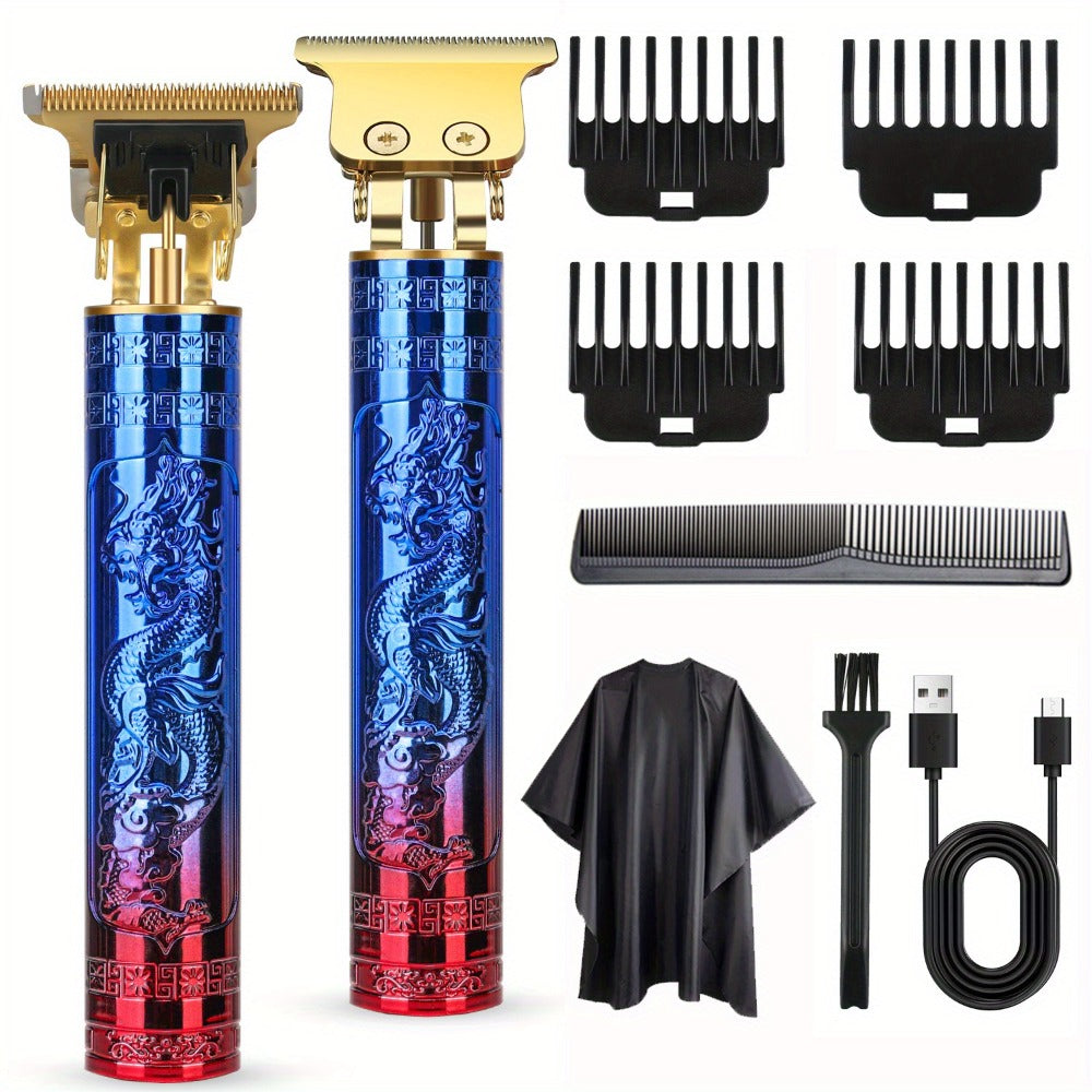 Electric Hair Clipper & Beard Trimmer Set for Men – USB Rechargeable Cordless Haircut Kit with 4 Guide Combs | Professional Home Barber Grooming Tool | Perfect Father's Day & Birthday Gift for Him