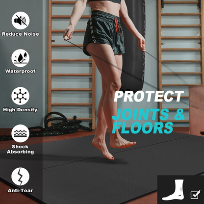 Thick TPE Exercise Gymnastics Mat 72"x48" – Extra Thick Non-Slip Surface for Yoga, Pilates, Home & Outdoor Fitness Training, Durable & Lightweight