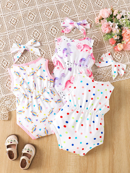 Baby Girl Tie Dye Bodysuit - Sleeveless Summer