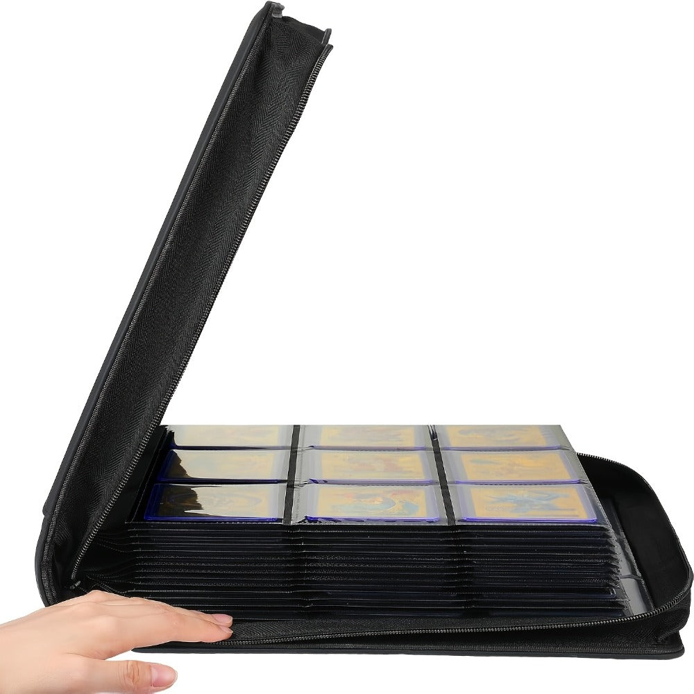 Top Loader Binder 2 Pack 576 Card Capacity – 9-Pocket Double-Sided Hard Card Binder for 3x4 Inch Cards 35-75pt, Trading Card Sports Card Organizer Album for Pokemon MTG Baseball, Black