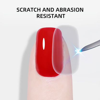 Gel Nail Top Coat 2pcs Glass Sealer Ultra-Bright High-Gloss Long-Lasting Wear-Resistant — Anti-Fouling Chip-Free Nail Protector Electroplated Bottle for Salon & Home Nail Art Women