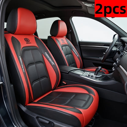 Car Seat Covers Faux Leather – Sporty Full-Coverage for Driver & Passenger, Universal Fit for Sedans, SUVs & Trucks, Green & Blue