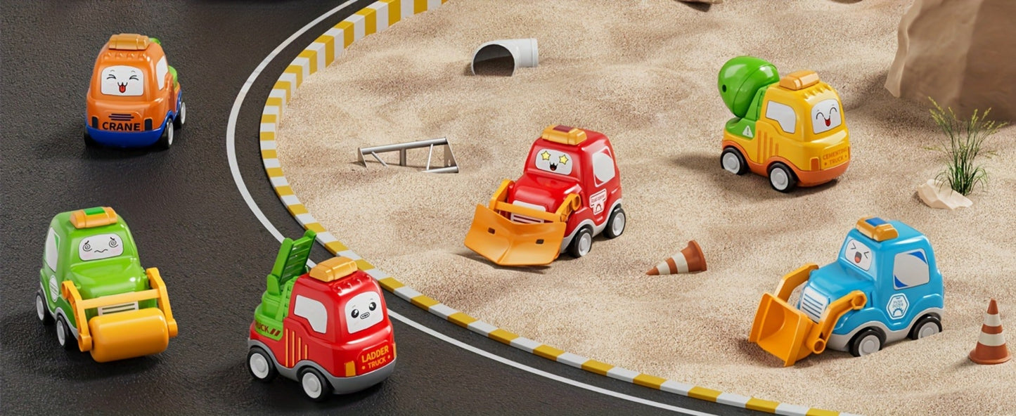 Transport Construction Truck Toy for Boys – 16.9 Inch Large Carrier Truck with 6 Cars, Lights & Sounds, Push & Go Vehicle Playset for Kids Toddlers, Birthday Christmas Gift for Boys Girls