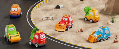 Transport Construction Truck Toy for Boys – 16.9 Inch Large Carrier Truck with 6 Cars, Lights & Sounds, Push & Go Vehicle Playset for Kids Toddlers, Birthday Christmas Gift for Boys Girls
