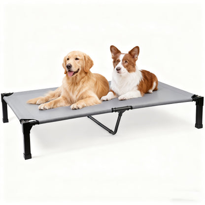 Elevated Dog Bed with Cooling Mesh & Metal Frame - Raised Dog Cot Bed with Washable Breathable Mesh, No-Slip Feet, Portable Dog Bed for Outdoor & Indoor Use, Available in 4 Sizes & 7 Colors