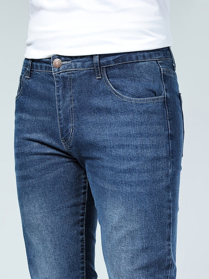 Men's Slim Fit Jeans - Classic Wash Clean Finish Streetwear 181029