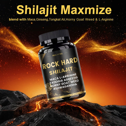 Shilajit Ashwagandha Capsules with Taurine, Ginseng & Turmeric — 5-in-1 Natural Energy, Mood, Nerve & Antioxidant Support | Adaptogen Vitality Supplement for Women & Men | 60 Capsules