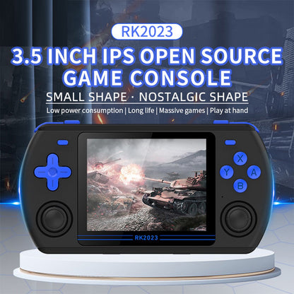 Retro Handheld Game Console Powkiddy RK2023 3.5 Inch IPS RK3566 Quad-Core 8-Hour Battery Dual TF Card HDMI Output Linux Emulator Portable Gaming Device