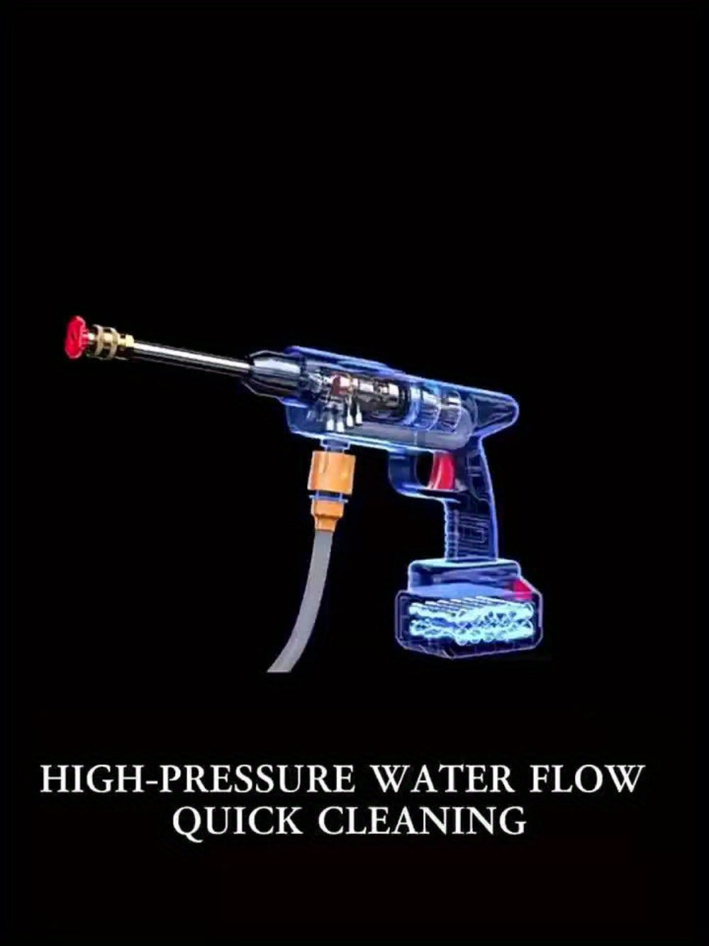 4000PSI Cordless Pressure Washer – Portable Car Wash Machine with 2000mAh Battery, 6-in-1 Nozzle & 5M Hose