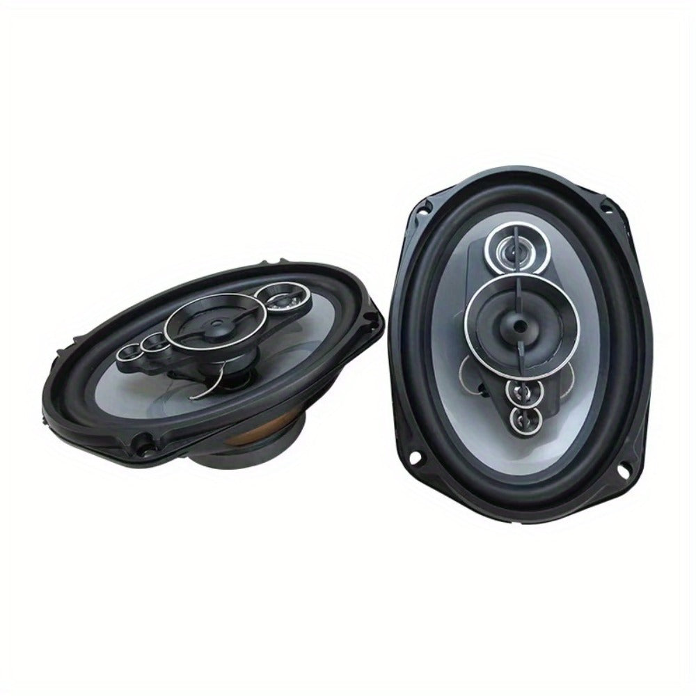 1200W 5-Way Coaxial Car Speakers 6x9 Inch – HiFi Full Range 44Hz-25kHz, 4-Ohm, 89dB Sensitivity, Universal 12V Fit for Car Door Stereo Audio Upgrade (2pc Pair)