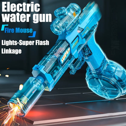 Electric Water Gun High Pressure Automatic Squirt Blaster with LED Flash & USB-C Rechargeable – 40ft Long Range Rapid Fire for Kids Teens Adults, Pool Beach Backyard Summer Outdoor Toy Gift