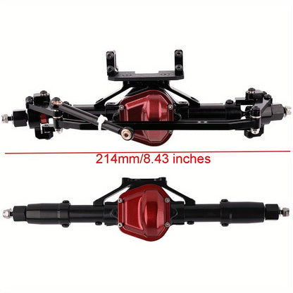 SCX10 Metal Axle Upgrade Kit CNC Aluminum Alloy Front & Rear Straight Axles – Compatible with Axial SCX10 90046 90047 1/10 RC Crawler Climbing Car 45# Steel Drive Shaft RC Hobbyist Upgrade