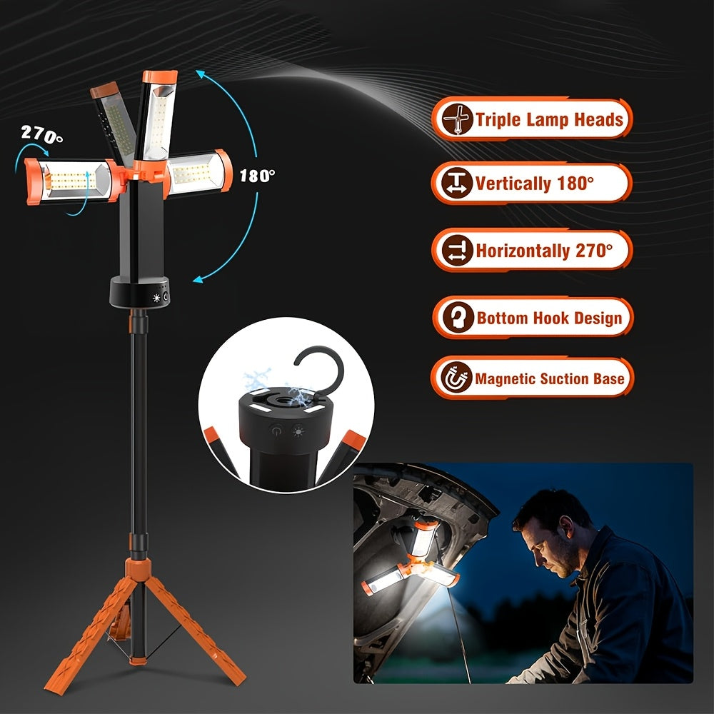Rechargeable Camping Light with Stand 15000mAh 20000mAh High Capacity LED Tent Lamp - Portable Battery Powered Lantern for Camping Hiking Fishing Power Outages Emergency Outdoor Use
