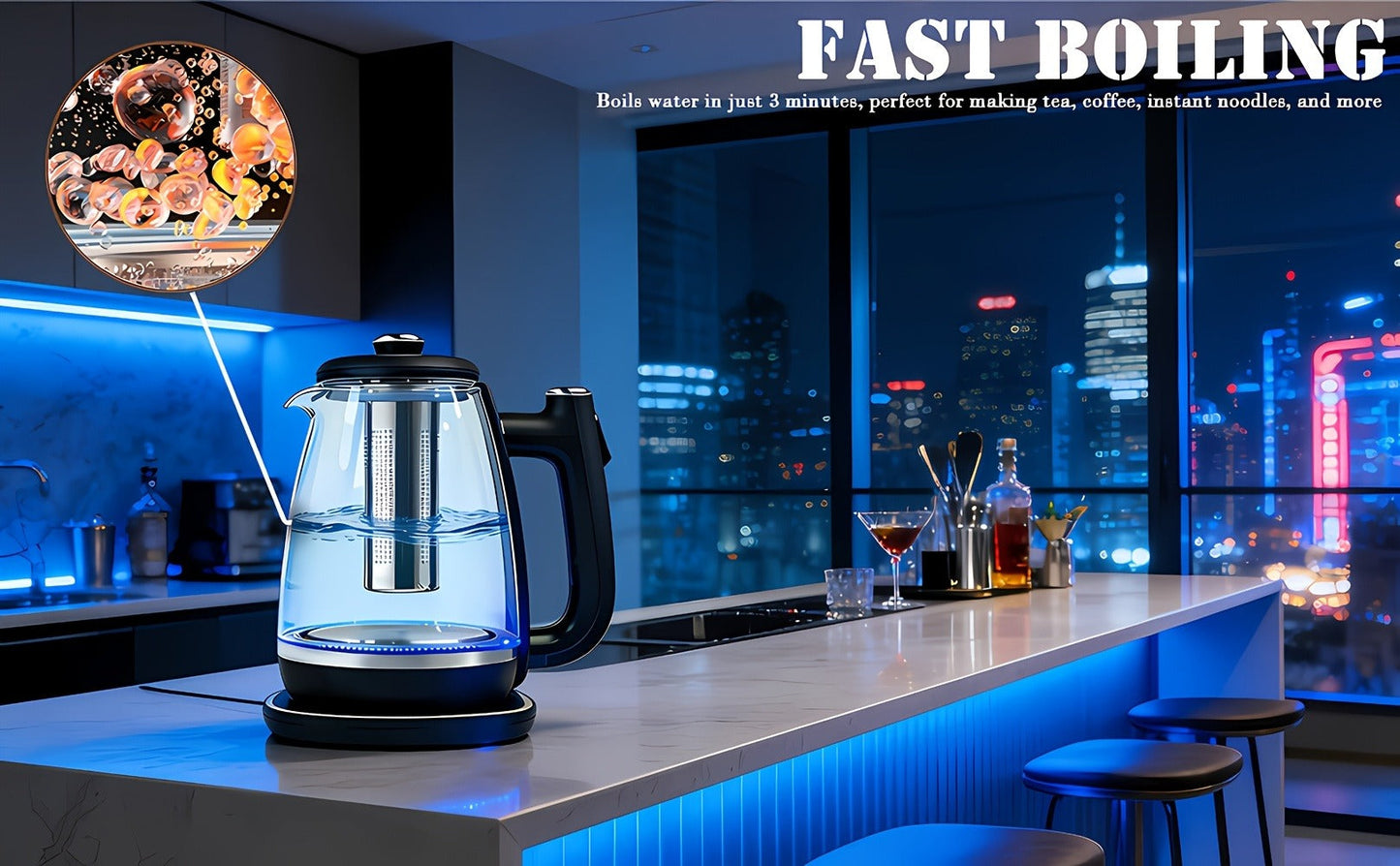 Electric Kettle 1150W Fast Heating – Removable Stainless Steel Filter, Overheat Protection & Easy to Clean, Versatile Hot Water Kettle for Coffee, Tea & Drinking Water, Ideal Kitchen Gift