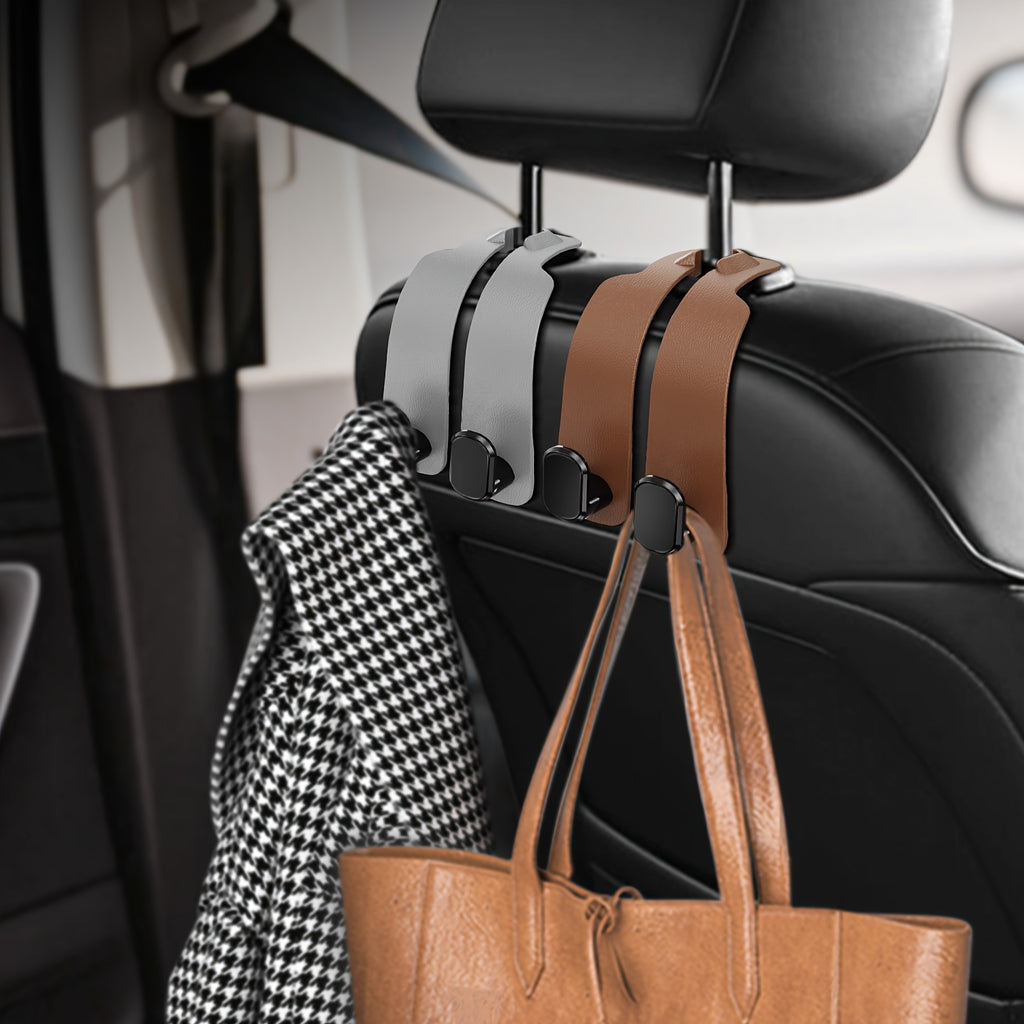 2-Hook Car Seat Back Hook Cover, Hidden Design, Double Hooks, Multi-Functional, Universal, Suitable for All Car Models