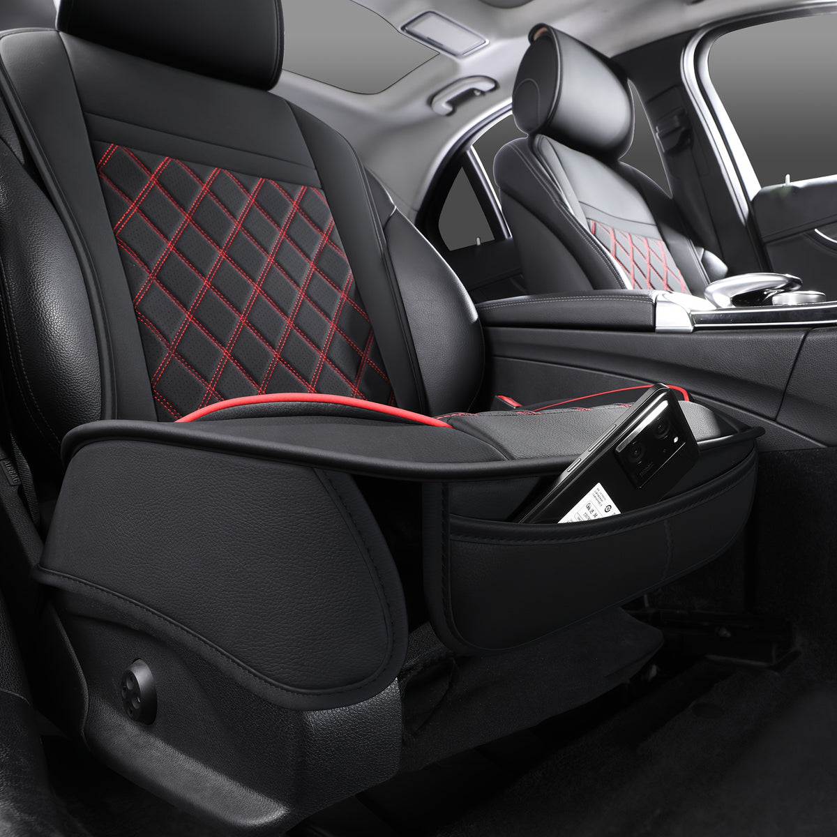 Front Seat Covers for Cars, Universal Fit Bucket Seat Protector Set, Full Surround High-Back Design, Anti-Slip Backing, Easy to Install, Fits Most Cars, SUVs & Trucks