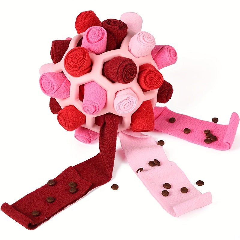 Snuffle Ball Dog Toy - Interactive Foraging Treat Dispenser & Slow Feeder Puzzle Toy for Small Medium Large Dogs, Snuffle Mat Ball for Mental Stimulation, Puppy Enrichment Toy, No Battery Required