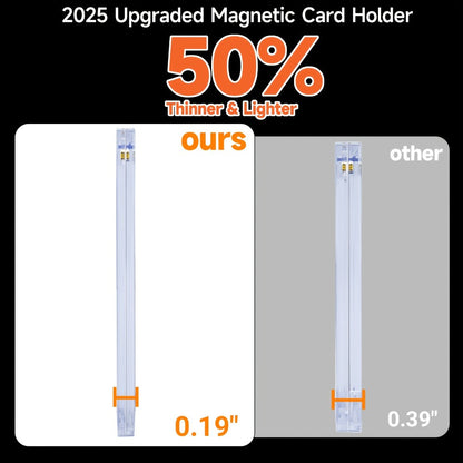 Magnetic Card Holders 35pt Ultra-Thin Hard Plastic Trading Card Protector – Fits Standard & Sports Cards, Baseball Cards, Collectible Cards – Choose 25, 50, 100, 200 or 400 Pack