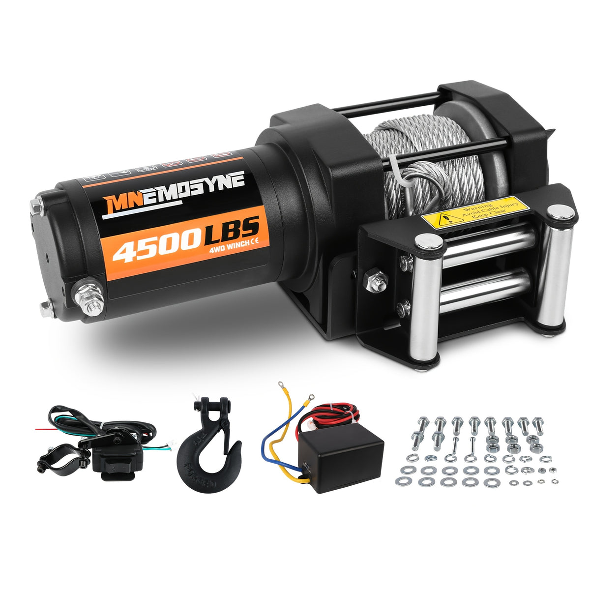 14500lb/13000lb/4500lb/3000lb Electric Winch 12V Winch Steel Cable Synthetic Rope 4WD/4X4 Offroad Towing Trucks Trailers SUVs Offroad Recovery Robust Construction For SUV Trailer Boat Winch ATV UTV ATV Winch Kit