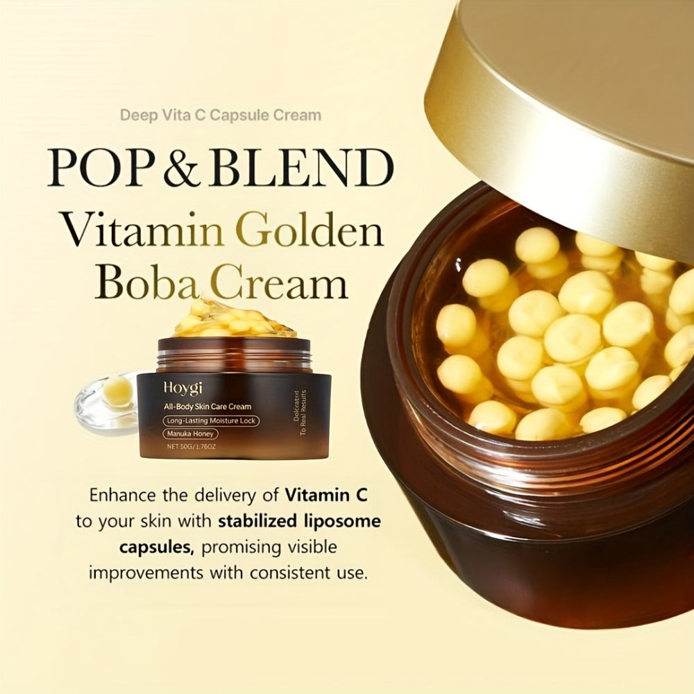 PDRN Collagen Capsule Cream Set 3pcs Vitamin C Niacinamide Advanced Capsule Technology Deep Moisturizing Day Night Face Cream — Brightening Firming Pore Minimizing Skincare Gift for Women