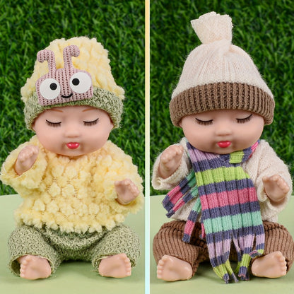 Mini Plush Dolls Set 8 Pack 4 Inch – Soft Stuffed Toy Figures with Colorful Plush Outfits & Hats, Cute Collectible Gift for Girls Toddlers Ages 3+, Birthday Party Favor Easter Stocking Stuffer