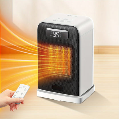 Ceramic Space Heater 1500W Fast Heating - 4 Modes, Adjustable Thermostat, Overheat & 70° Tip-Over Protection, Portable Electric Heater Fan for Office, Desk, Room & Indoor Use, White
