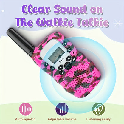 FRS Walkie Talkies 22 Channel 3 Mile Range VOX 99 Privacy Codes Kids Family Two Way Radio for Camping Hiking Cycling Outdoor